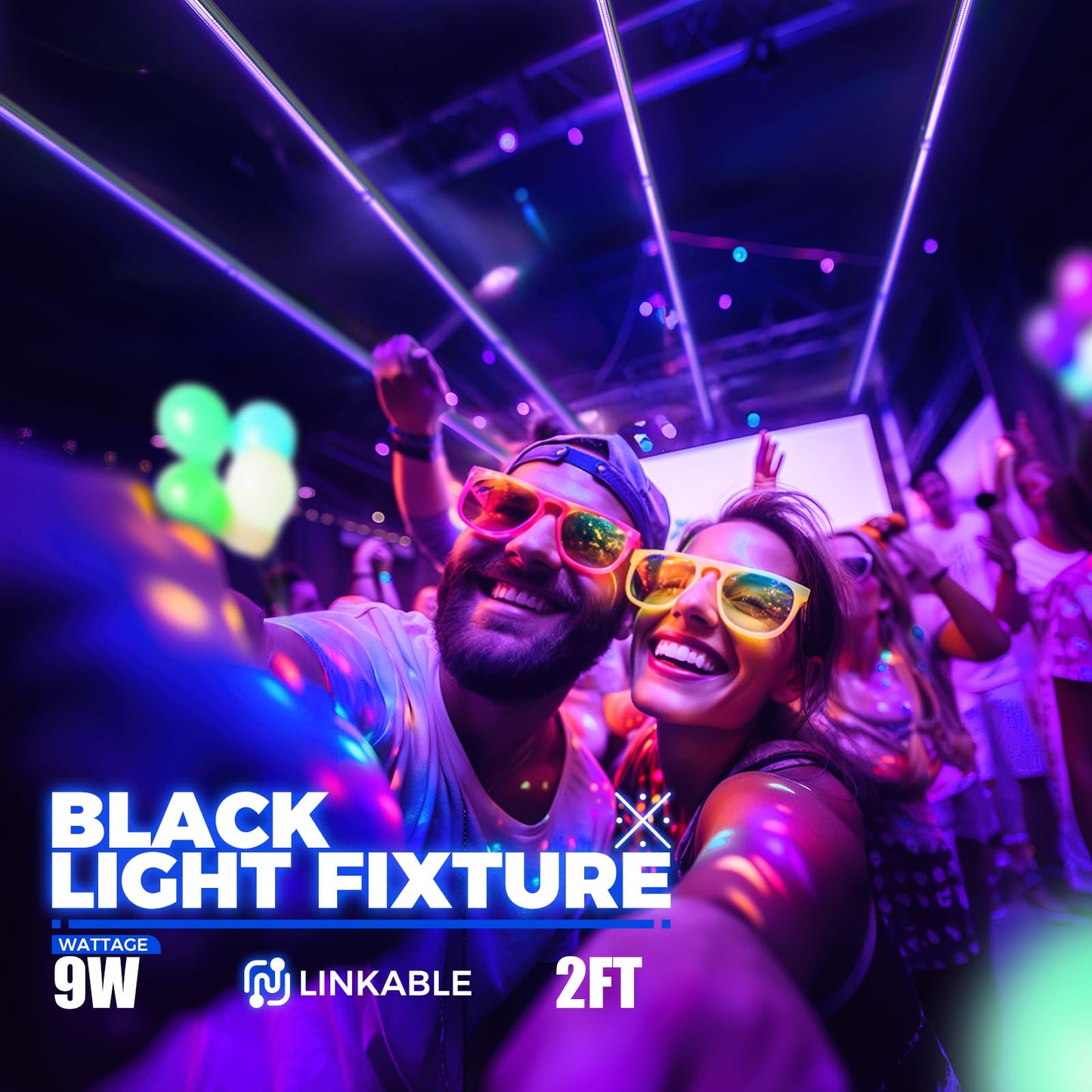 Barrina UV LED Blacklight Bar, 9W 2FT, T5 Bulb for Glow Party, Halloween