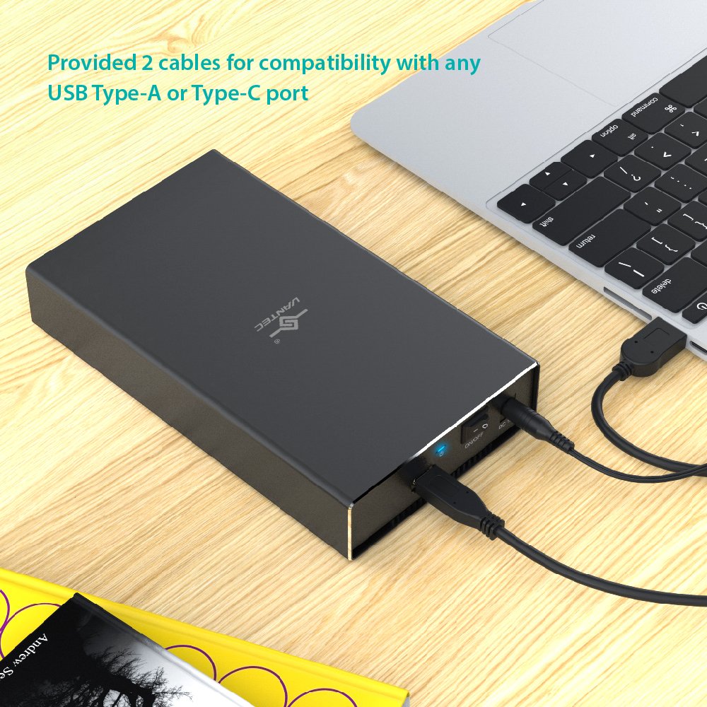 VANTEC NST-371C31-BK USB 3.1 GEN 2 Type-C 3.5 in. SATA HDD and SSD Enclosure