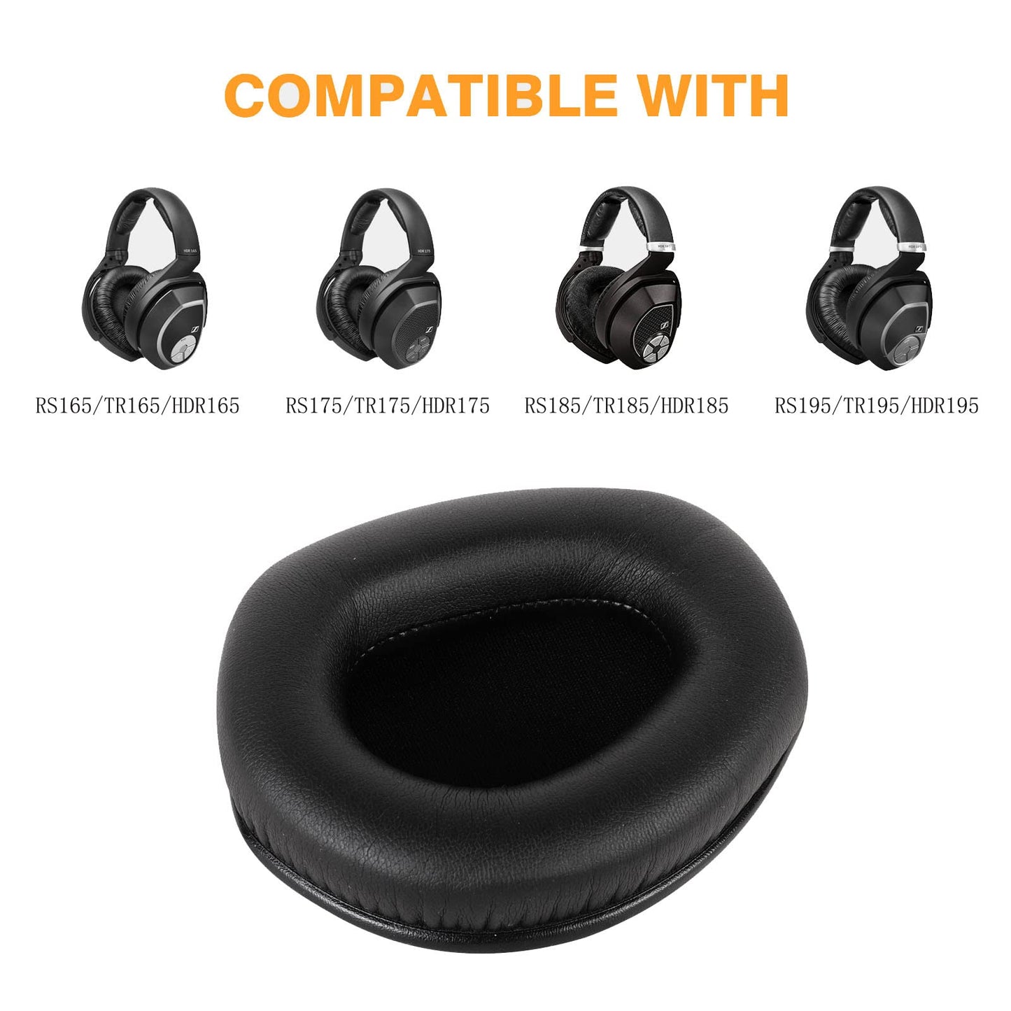 RS 175/HDR 175/TR 175 Replacement Ear Pads Upgrade Headphones Parts, Comfortable RS175 Earpads Cushions Compatible with Sennheiser