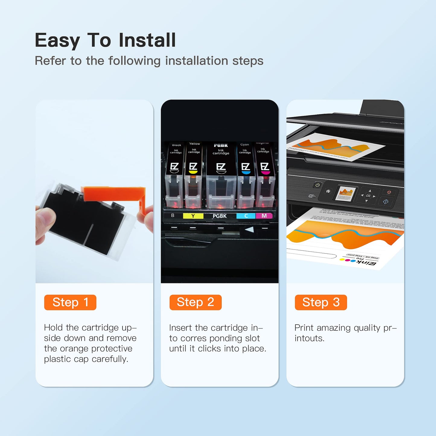 E-Z Ink Pro 280XXL Compatible Ink Cartridge Replacement for Canon PGI-280XXL PGI 280 XXL Compatible with PIXMA TR7520 TR8520 TS6120 TS6220 TS8120