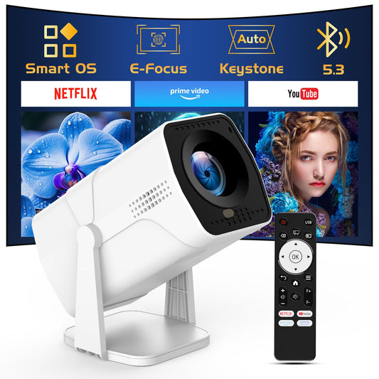 ?Netflix Officially Licensed?TMY Projector with Built in Apps, 1080P Movie Projector with WiFi and Bluetooth, Electric Focus & Auto Keystone, 270°