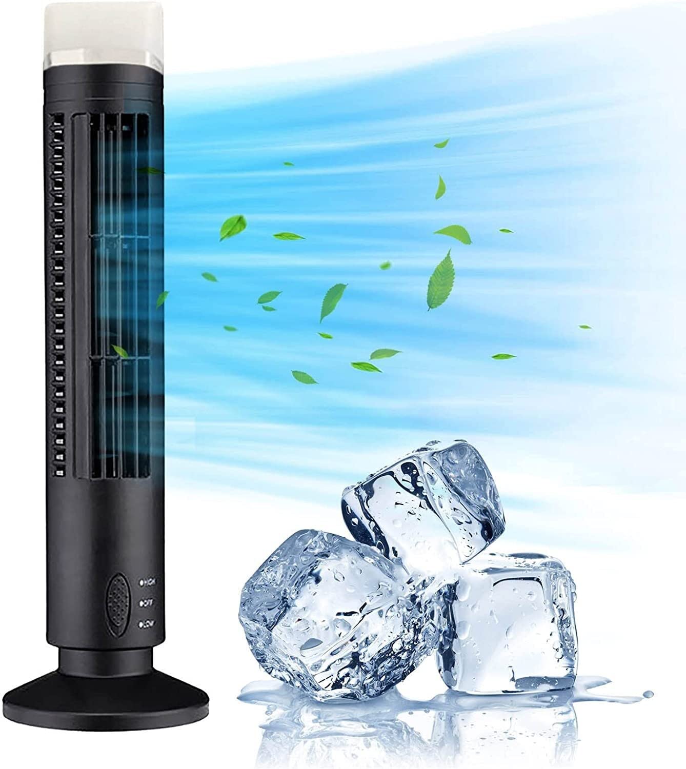 YWangQiang USB Tower Fan, Bladeless Fan Tower Electric Fan Mini Vertical Conditioner for Kitchen Home Office, Bladeless Desktop Fan Fans (Color : B)