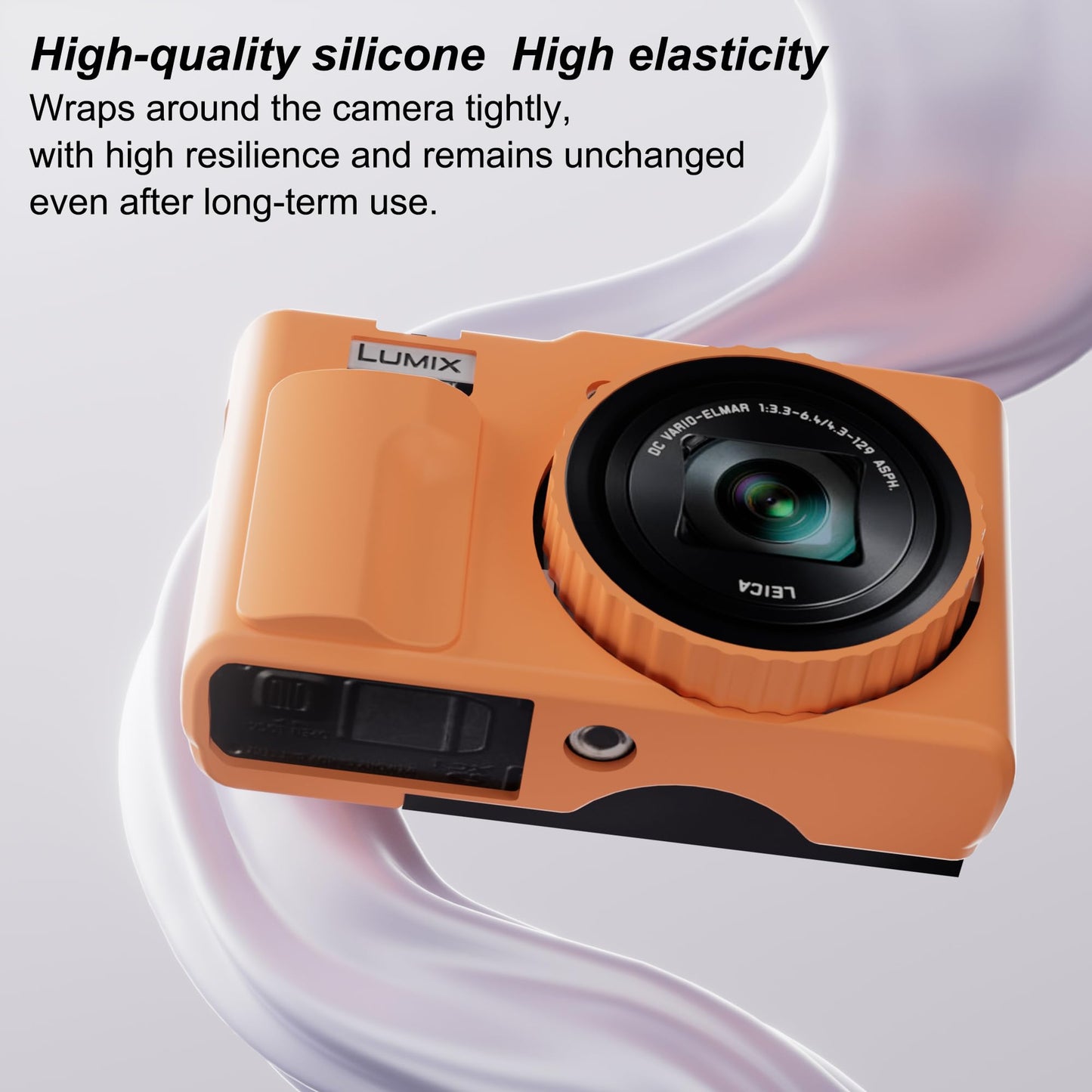 TUOOUT Silicone Case for Panasonic LUMIX ZS99 Digital Camera with with Removable Lens Cover and Screen Protector and a Lanyard for Panasonic LUMIX