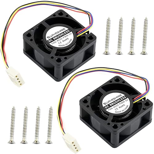 2 Pack Fan-4020-PWM-5V for Jetson Nano Developer Kit and B01 Version, Dedicated DC 5V Cooling Fan Brushless Fan 4PIN Reverse-Proof Connector PWM Speed