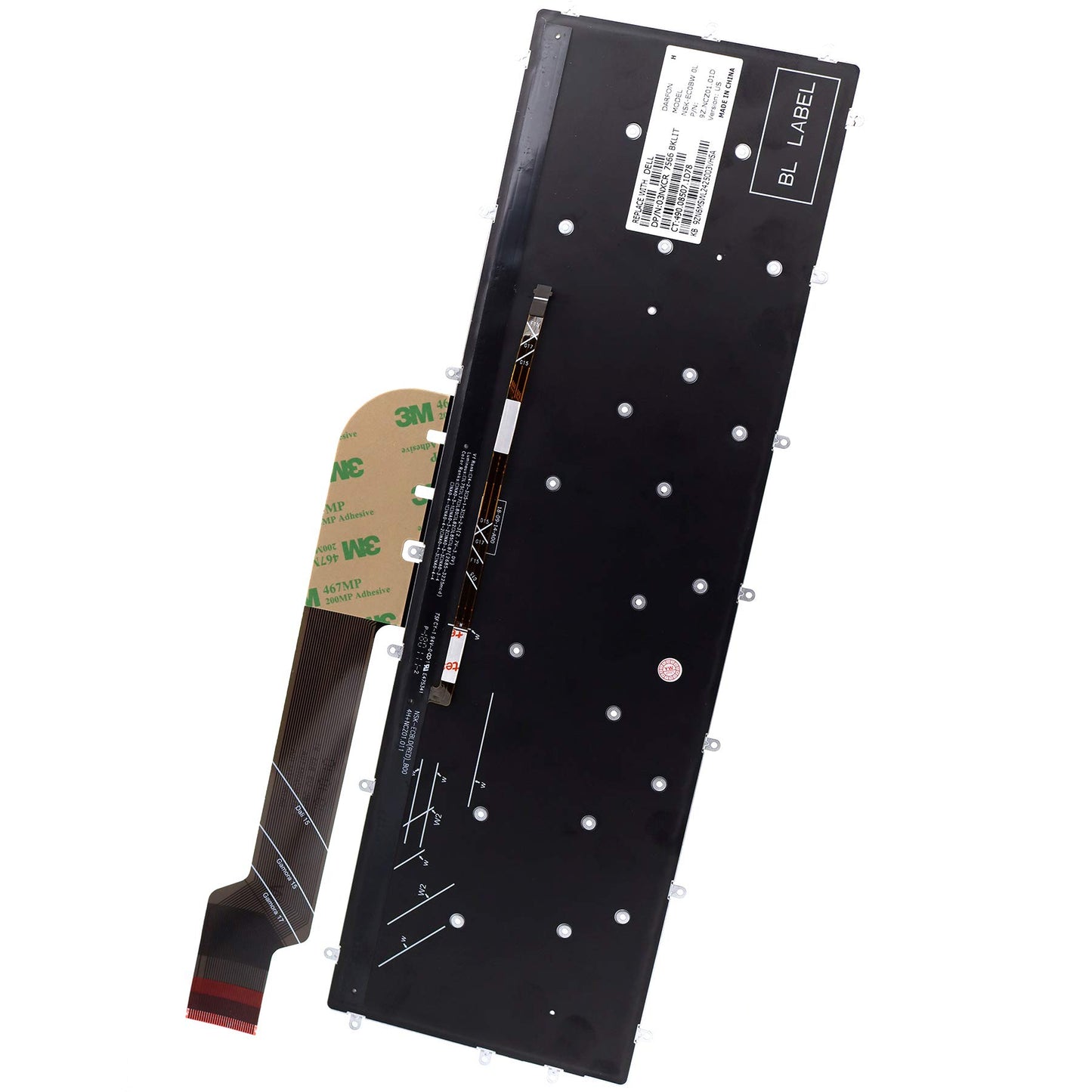 Deal4GO US Laptop Backlit Keyboard 3NVJK GDXT4 for Dell Inspiron 5565 5567 5570 5575 5587 5765 5767 5770 5775 7566 7567 7568 7577 7588 7773 7778 7779