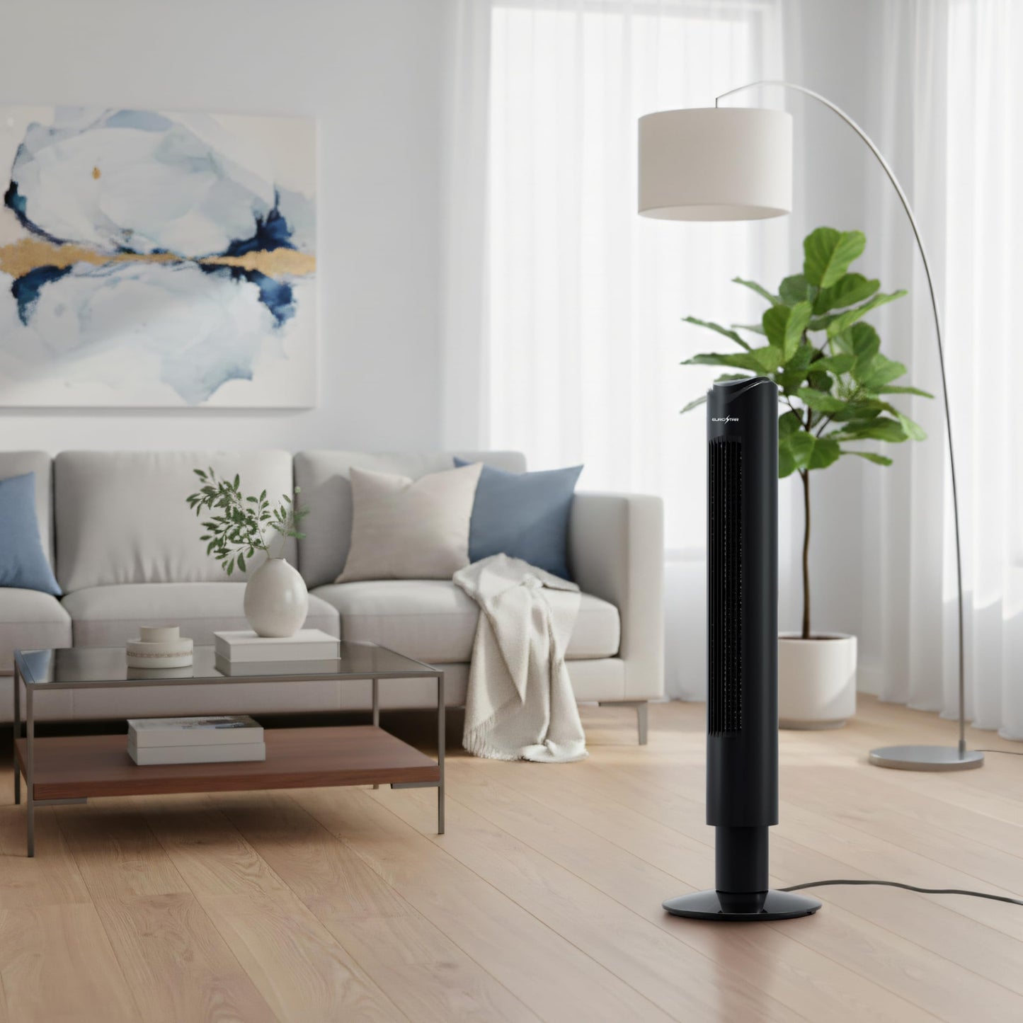 EUROSTAR 36" Oscillating Tower Fan with Remote