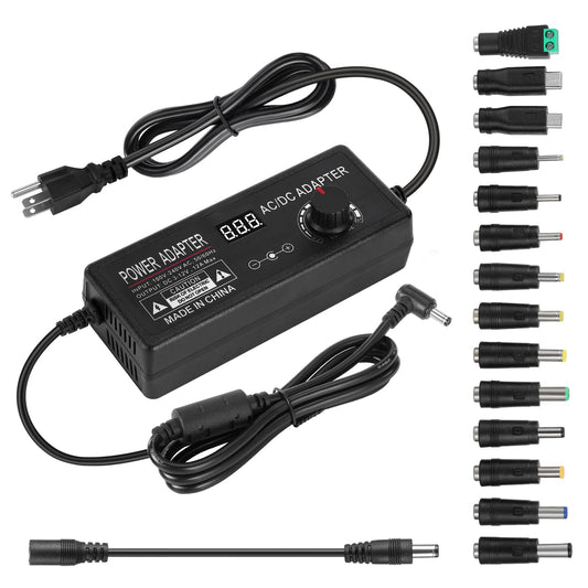 Universal Power Supply Adjustable 3V~12V 12A 144W Variable Switching Power Adapter,3V 4V 5V 6V 7V 8V 9V 10V 11V 12V, Variable DC Power Supply with 14…