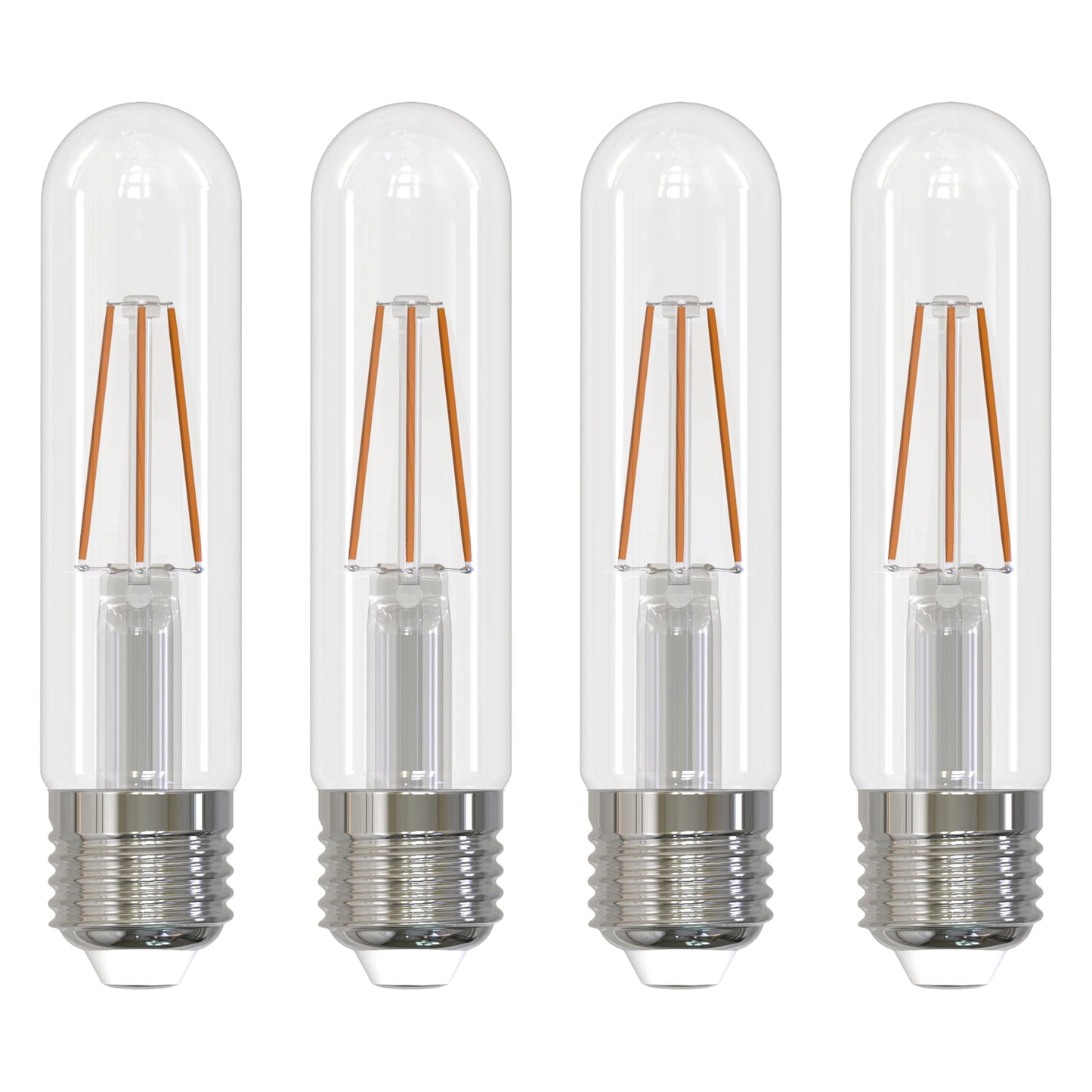Bulbrite LED Filament T9 Bulb, 3000K, Dimmable, 5W, E26 Base, 400 Lumens, 120V, CRI 90, Soft White Light, Chandelier with Medium Base (4 Pack)
