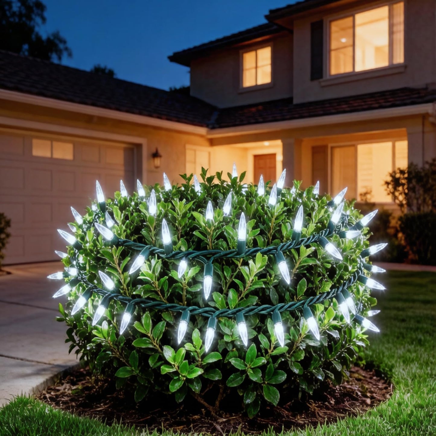 JinBest 100 LED White Christmas Lights with 35 Ft Green Wire, UL Certified and Commercial Grade LED String Lights, for Indoor Outdoor Party, Trees
