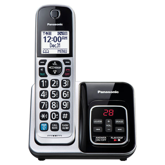 Panasonic Expandable Cordless Phone System, Bluetooth Pairing for Wireless Headphones, Smart Call Block, Bilingual Talking Caller ID, 1 Handset
