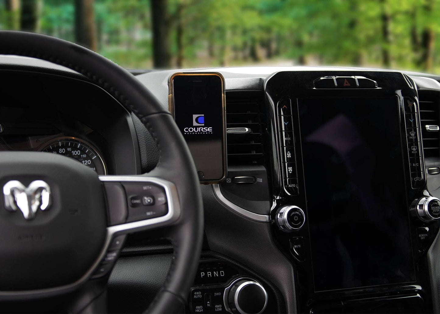 Course Motorsports Direct Fit Phone Mount - Dodge Ram 1500/2500/3500/4500/5500 (2019+) *See Product Description for Fitment Guide* - Right - Wireless