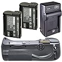 Big Mike's Battery Grip Kit for Nikon D600 D610 Digital SLR Camera Includes Vertical Battery Grip + Qty 2 Replacement EN-EL15 Batteries + Rapid AC/DC
