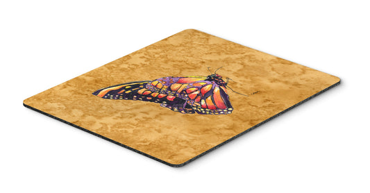 Caroline's Treasures 8858MP Butterfly on Gold Mouse Pad, Hot Pad or Trivet for Home Office Gaming Working Computers Laptop Mouse Mat,Washable Large
