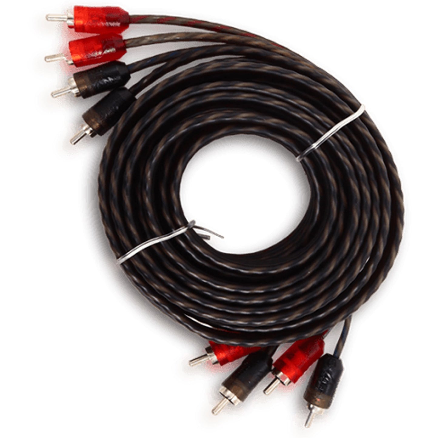 Sundown Audio SB4-20 RCA Cable - 4 Channel 20FT Stereo Audio Interconnect, Twisted Pair, Solid Conductor, High-Fidelity Sound, Rugged PVC Jacket