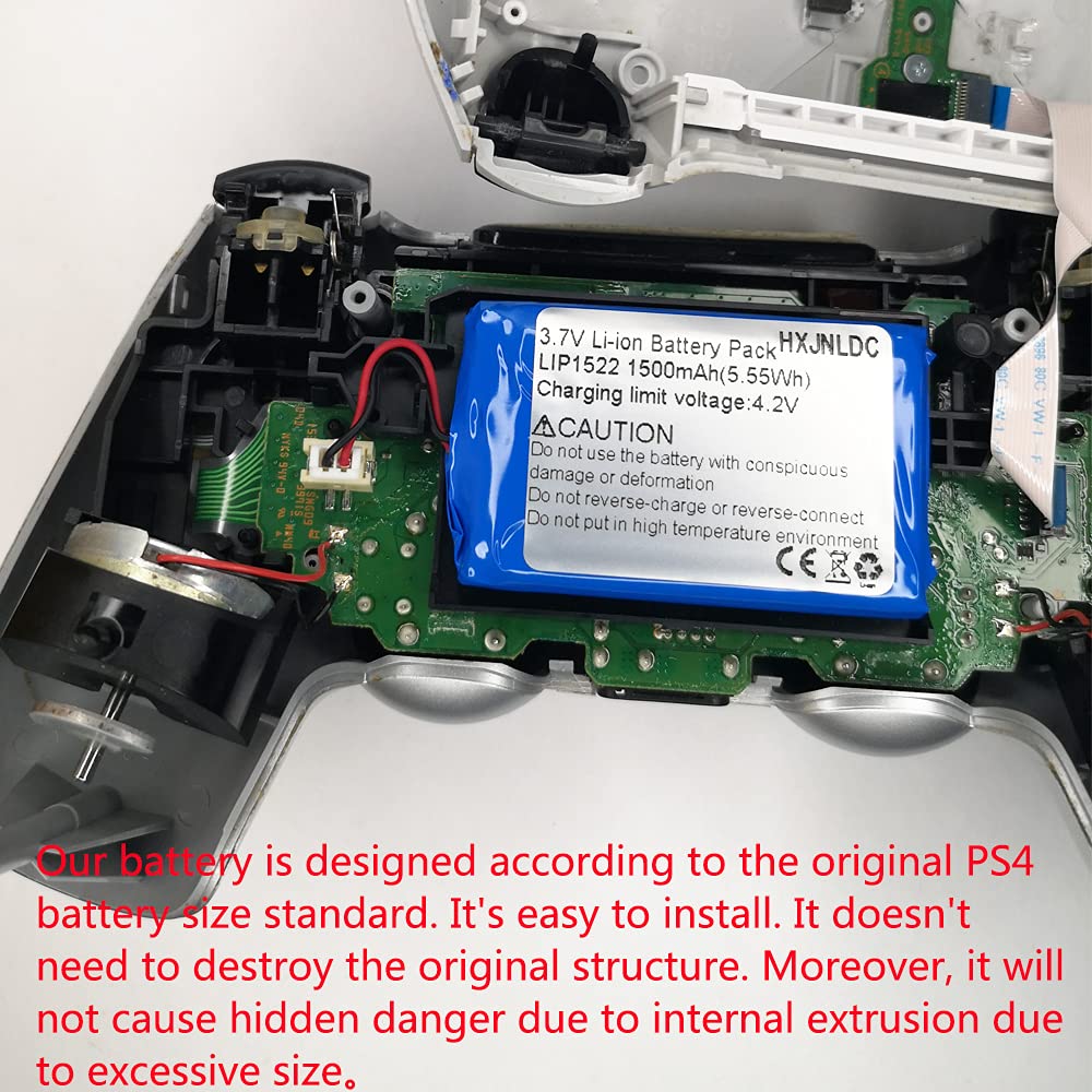 DC 3.7V 1500mah battery for Sony PS4 Wireless Controller Battery Replacement(CUH-ZCT2U,CUH-ZCT2E,CUH-ZCT2A 2016 and Later Models)dualshock Playstation