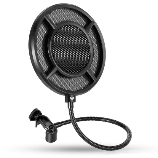 Mic Pop Filter, Professional Metallic Mic Pop Filter Mesh for Blue Yeti and Any Other Mic, ARISEN Dual Layered Microphone Pop Filter, Mic Filter with