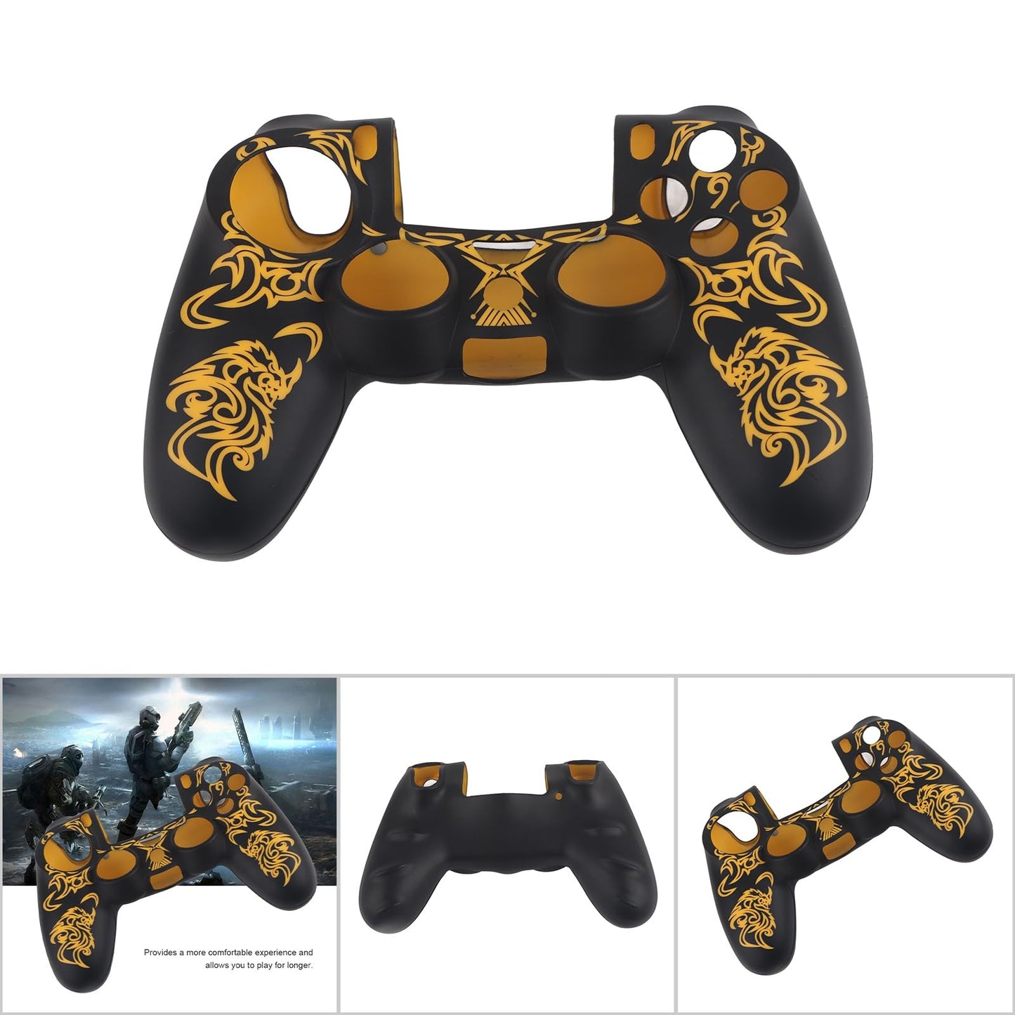 Wendry Silicone Cover for Controller, Skin Grip Shell Cover for Controller, Easy Install or Remove Soft Cover, Case Protector Compatible for (Yellow)