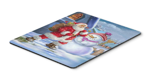 Caroline's Treasures APH6200MP Christmas Santa Claus and Snowman Mouse Pad, Hot Pad or Trivet for Home Office Gaming Working Computers Laptop Mouse