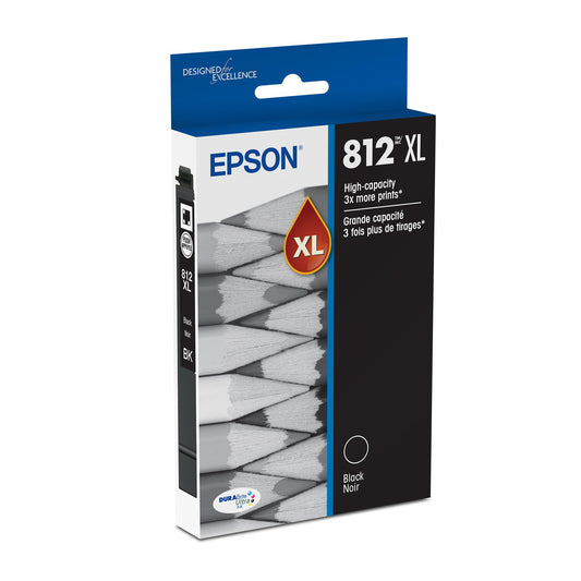 Epson 812 DURABrite Ultra Ink High Capacity Black Cartridge (T812XL120-S) Works with Workforce Pro WF-7310,7820, 7840, EC-C7000