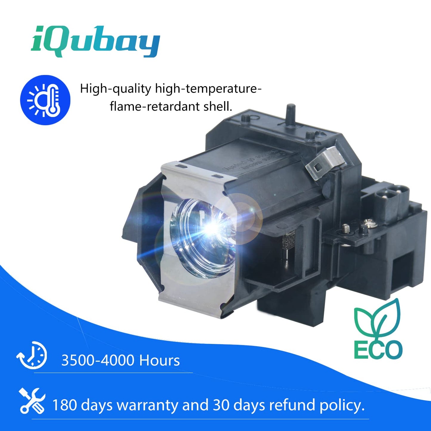 iQubay ELPLP39 V13H010L39 Replacement Projector Lamp Bulb for Epson powerLite Home Cinema 1080 powerLite Home Cinema 1080UB PowerLite HC 720 810