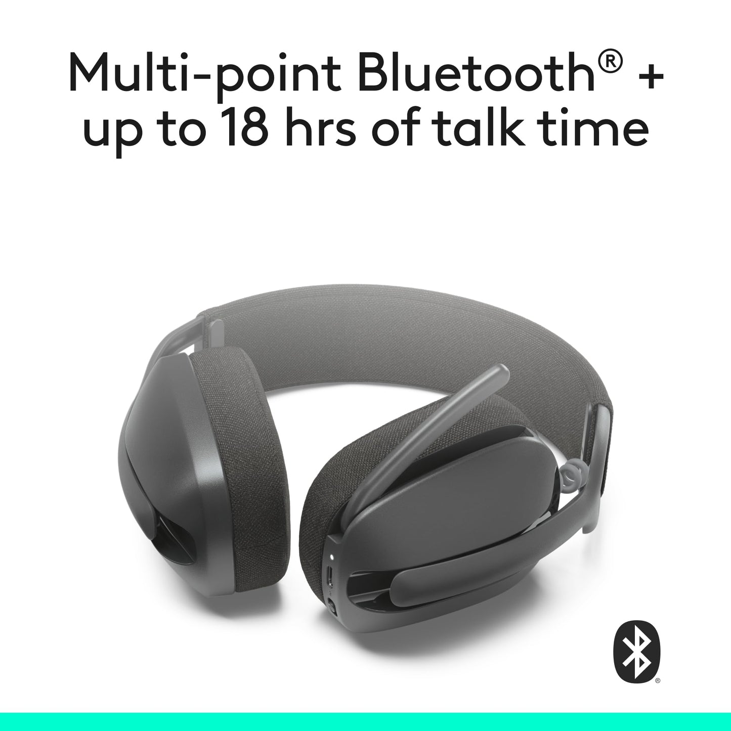 Logitech Zone Vibe 100 Lightweight Wireless Over Ear Headphones - Graphite