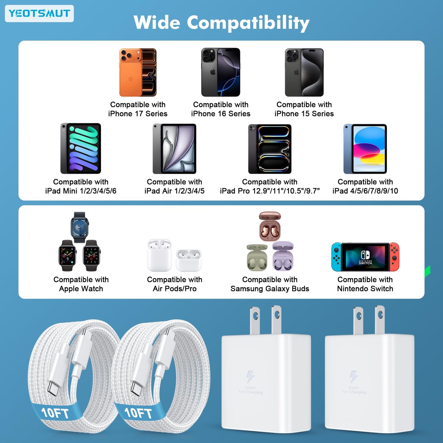 i Phone 17 Charger Fast Charging?45W Fast Charging Replacement for 17/17Pro/17Pro Max/17 Air/ 16 Pro Max/16 Pro/16/16Plus/15 Pro Max/15