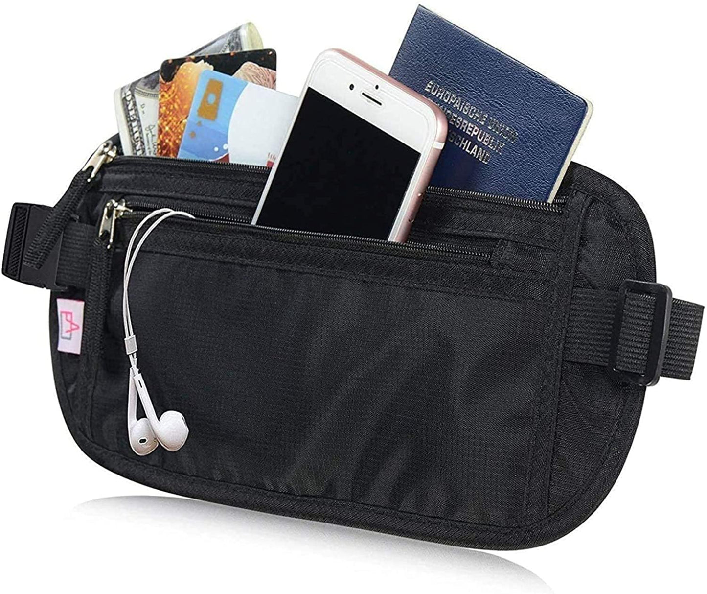Passport Holder Money Belt – Secure Hidden Travel Wallet & Undercover Fanny Pack with RFID Blocking for Safe Travel