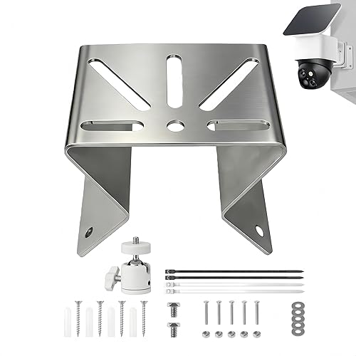 Coolotic Security Camera Mount 90° Corner Bracket with 1/4" Ball Head Adapter, Compatible with Eufy SoloCam S340/E30/E42, 4G LTE S330, PTZ/WYZE Cam