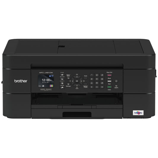 Brother Wireless All-in-One Inkjet Printer, MFC-J491DW, Multi-function Color Printer, Duplex Printing, Mobile Printing,Amazon Dash Replenishment