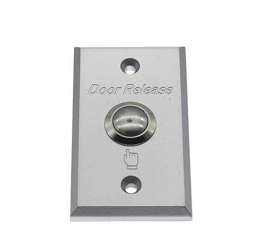 RESALET NO/COM Push Exit Release Button Switch Aluminum Alloy Panel for Hollow Door Access Control Systems Home Secuirty