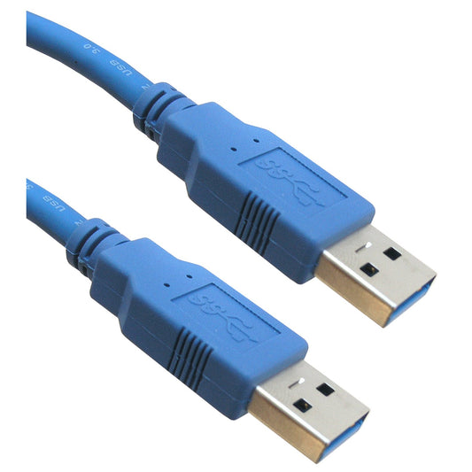 CableWholesale 10 feet USB 3.0 Cable, Blue, Type A Male/Type A Male Plug, A Male/Male Super Speed USB Cable, Data Transfer Cable USB 3, Type A Male