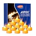 AGPTEK Tea Lights,100 Pack Flameless LED Candles Battery Operated Tealight Candles No Flicker Long Lasting Tealight for Wedding Holiday Party Home