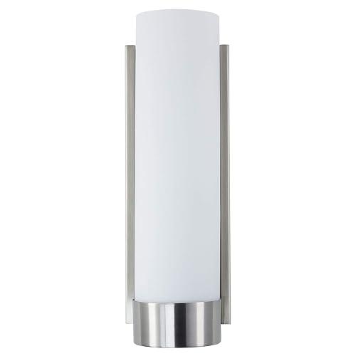 Linea di Liara Elina Brushed Nickel Wall Sconce Frosted Glass Shade Modern Sconces Wall Lighting Fixture Bathroom Sconce Vanity Wall Sconce and Wall