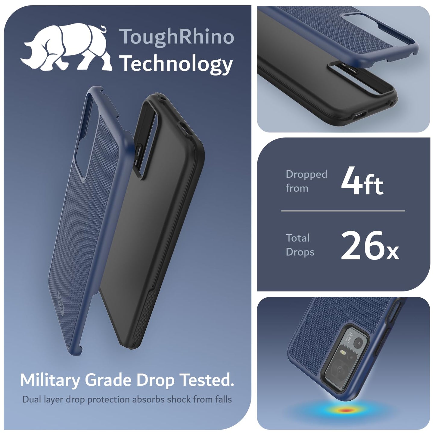 TUDIA MergeGrip for Jitterbug Smart 4 Case T608G, [Military Grade Drop Tested] Shockproof Protection Slim Rugged Dual Layer Heavy Duty Phone Cases