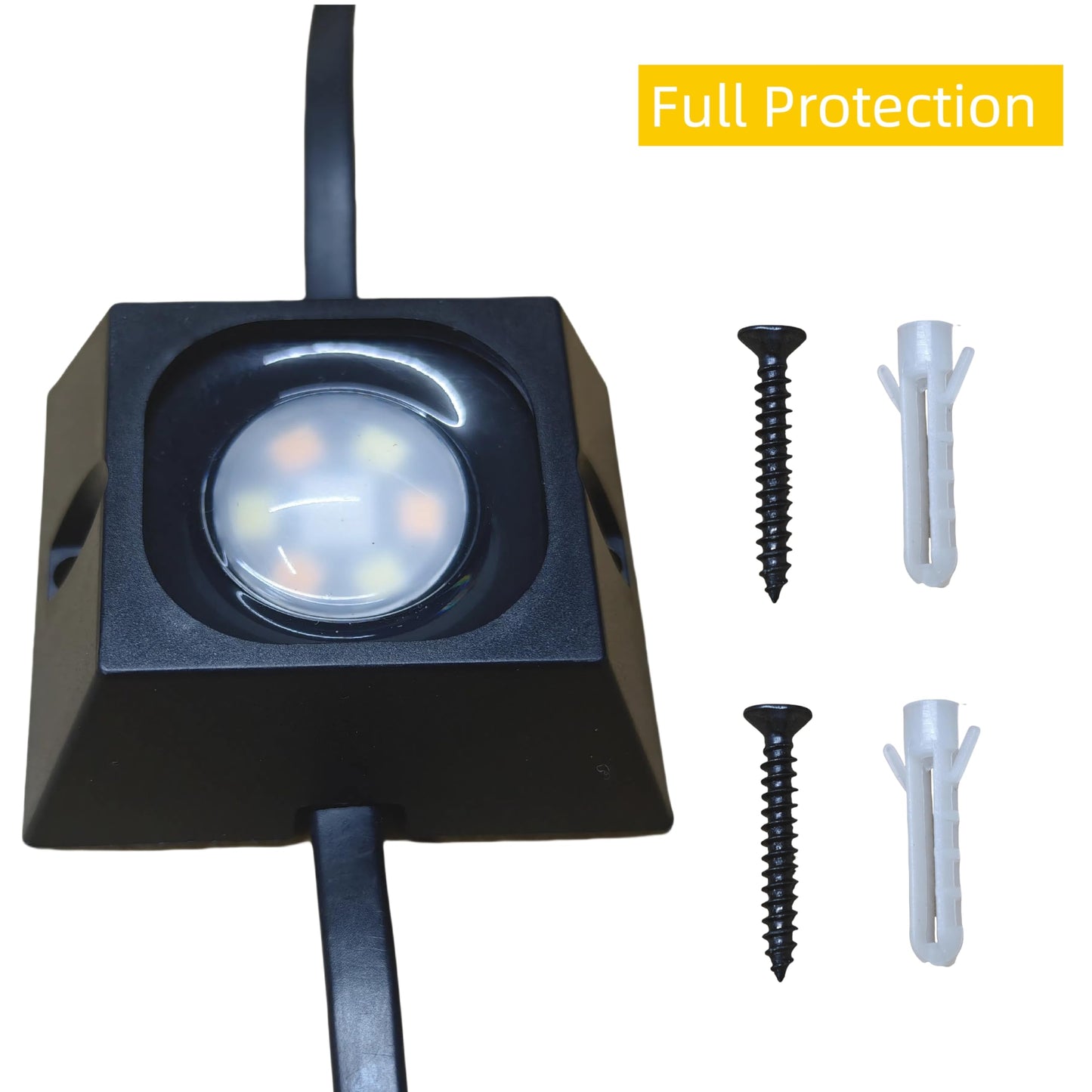 AHPOON 60/90/120 Packs Light Clips Mounts Bracket Compatible with Govee Outdoor Lights Pro ?H706? 200FT, 128 Packs?250 Screws Included,Black