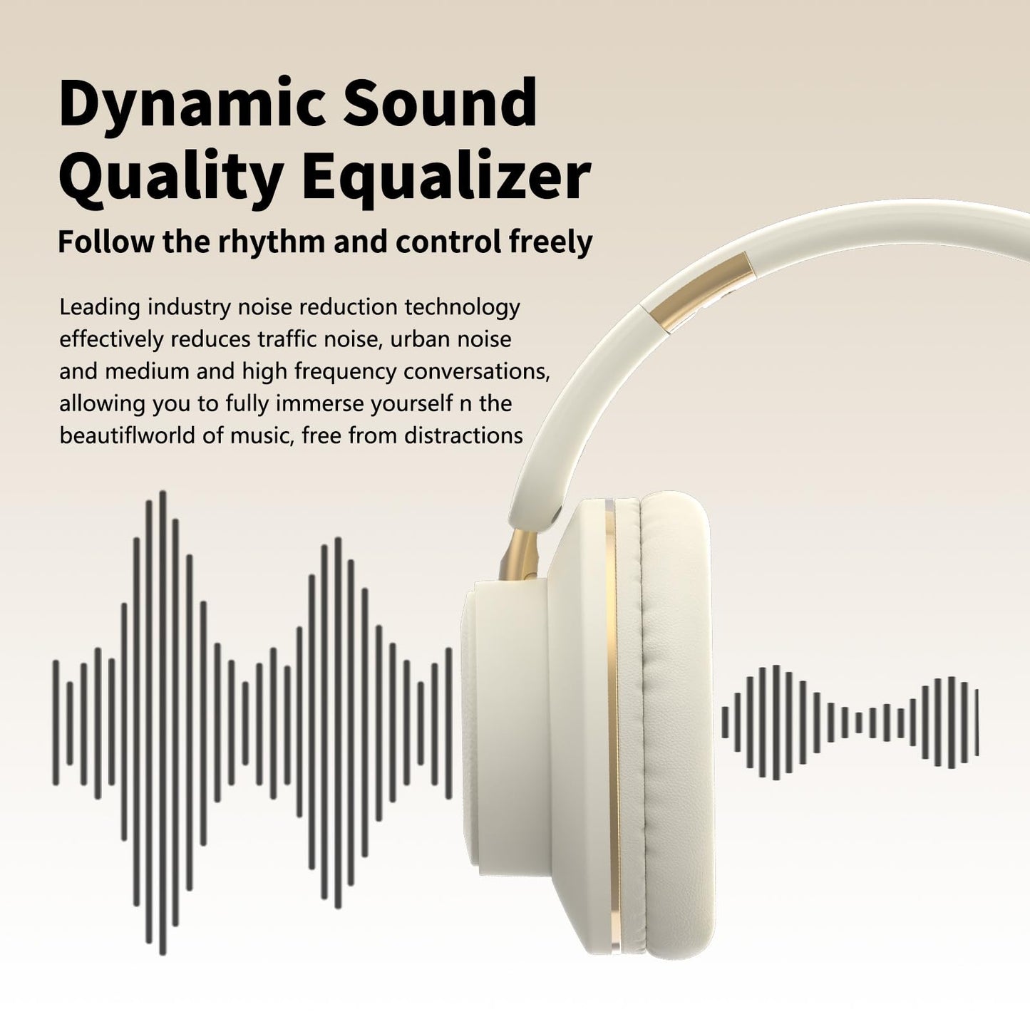 KUUCAT H9 Wireless Over-Ear Headphones with HiFi Surround Sound and 1.5m Audio Cable, 30Hr Long Battery Life,Lightweight,Comfortable and Foldable
