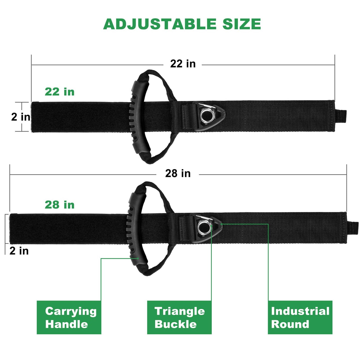 FOLIV 4PCS Storage Straps 3 in 1 Multifunction, Heavy Duty Storage Straps for Cables and Ropes, Extension Cord Organizer with Handle for Pool Hoses