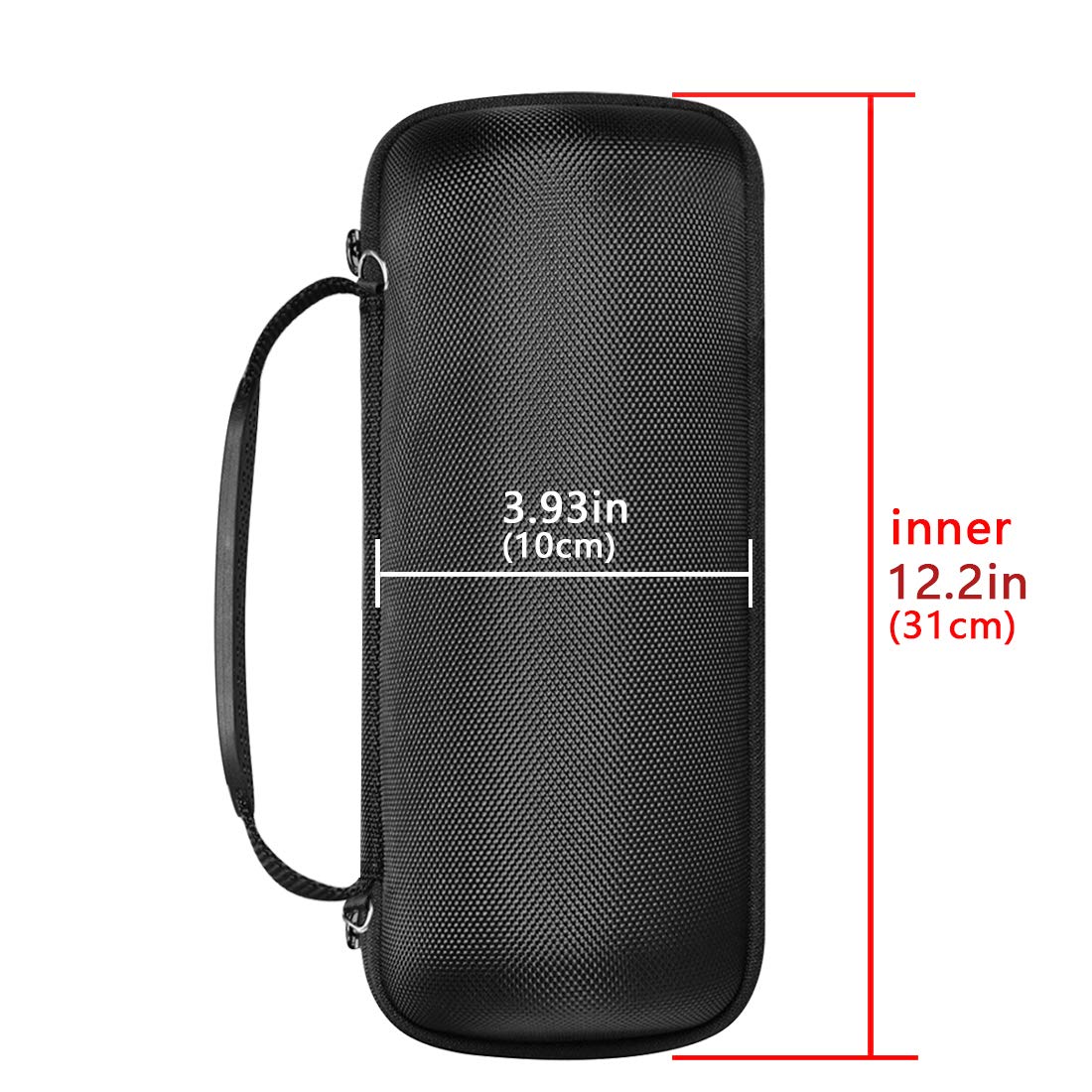 Geekria Shield Speaker Case Compatible with JBL Pulse 4, Replacement Hard Shell Portable Speaker Protective Carrying Bag with Cable Storage Keychain