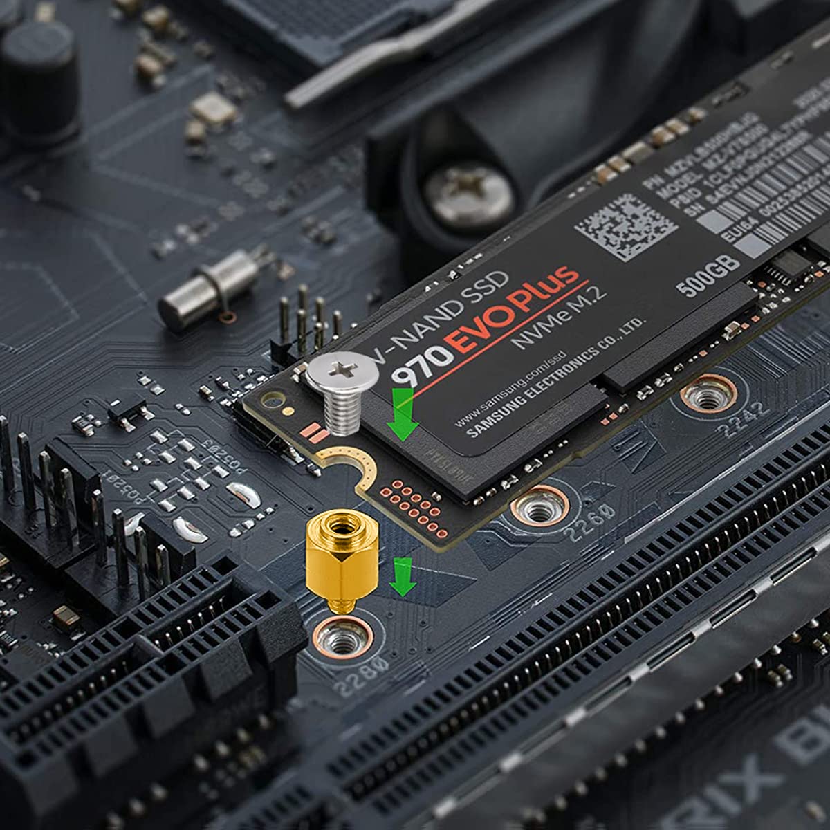 M.2 SSD Mounting Screws Kit for PS5 and Asus Gigabyte ASRock Msi Motherboards Copper?40pcs?