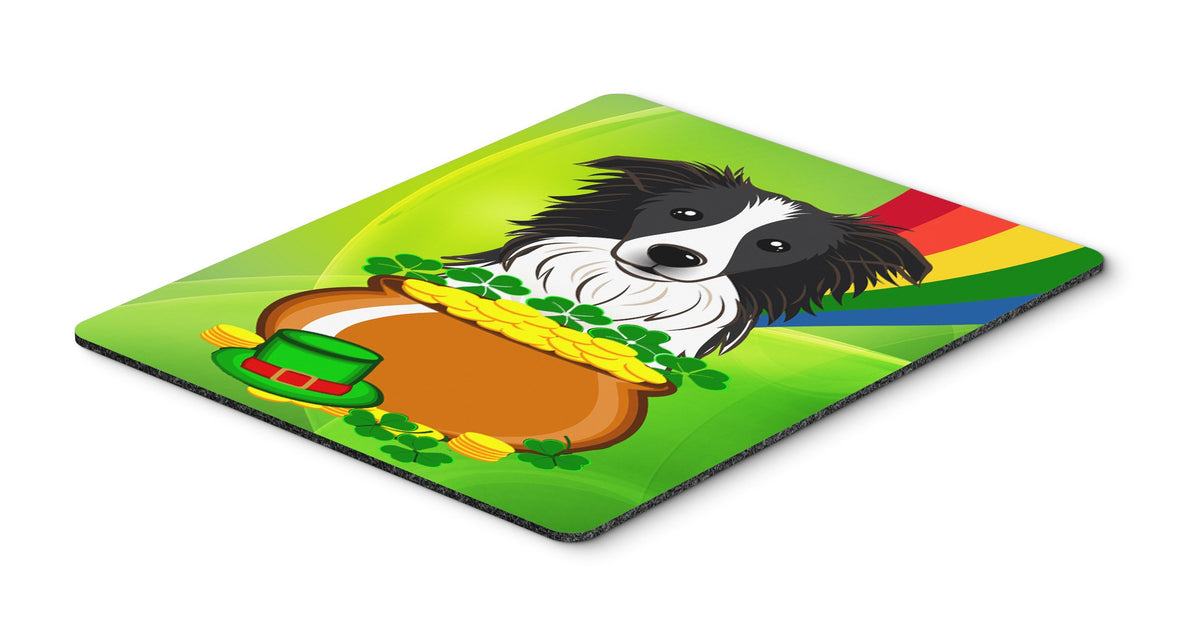 Caroline's Treasures BB1985MP Border Collie St. Patrick's Day Mouse Pad, Hot Pad or Trivet for Home Office Gaming Working Computers Laptop Mouse