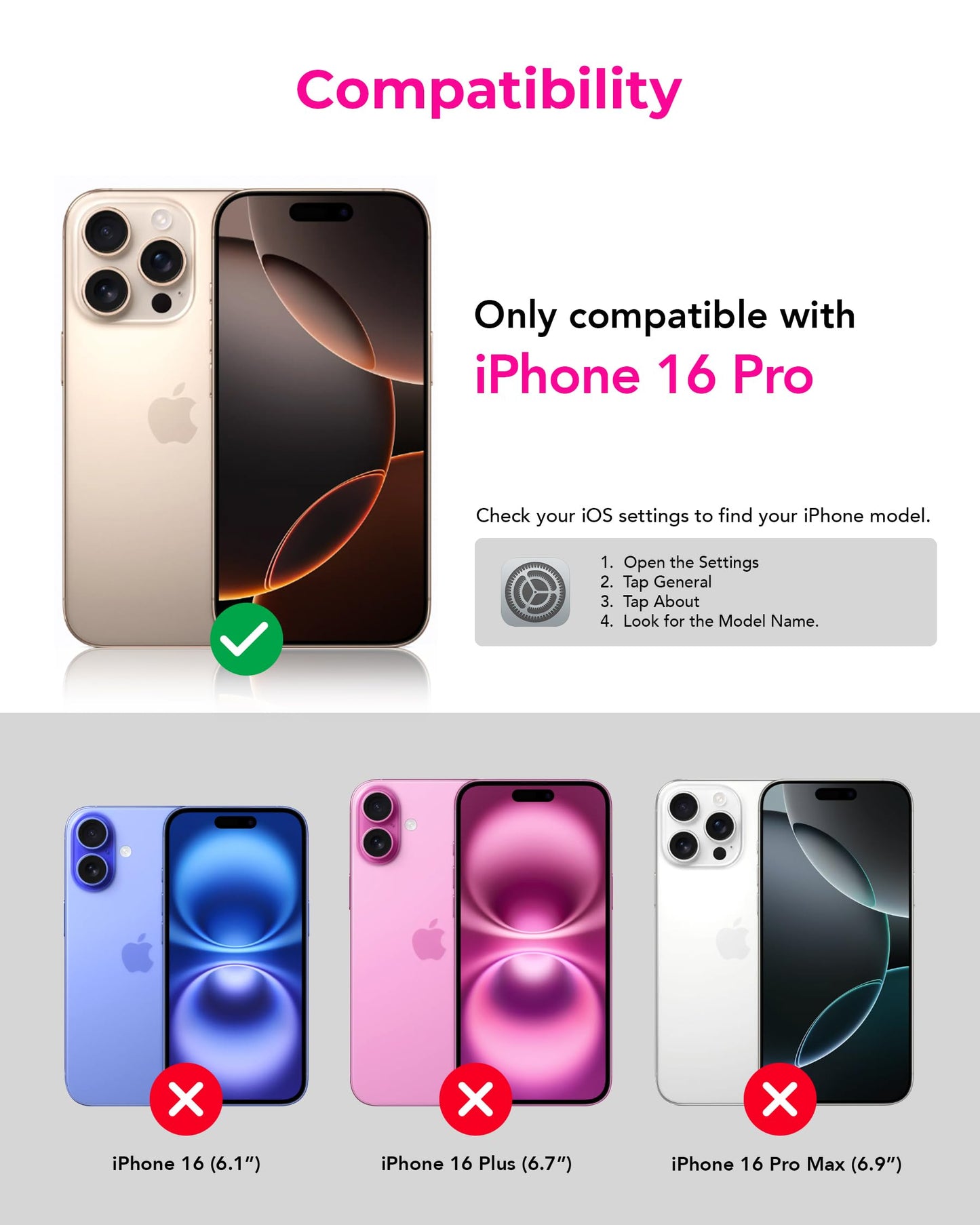 Upcommon UARMOR Clear Screen Protector for iPhone 16 Pro [6.3 Inch] Double Strength 9H Tempered Glass with Easy Installation Kit, Anti-Scratch, Case