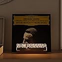 Light up Now Spinning Vinyl Record Stand, Now Playing Ammonite Record Stand, Wooden Acrylic Holder for Vinyl Album Display and Storage with Warm White