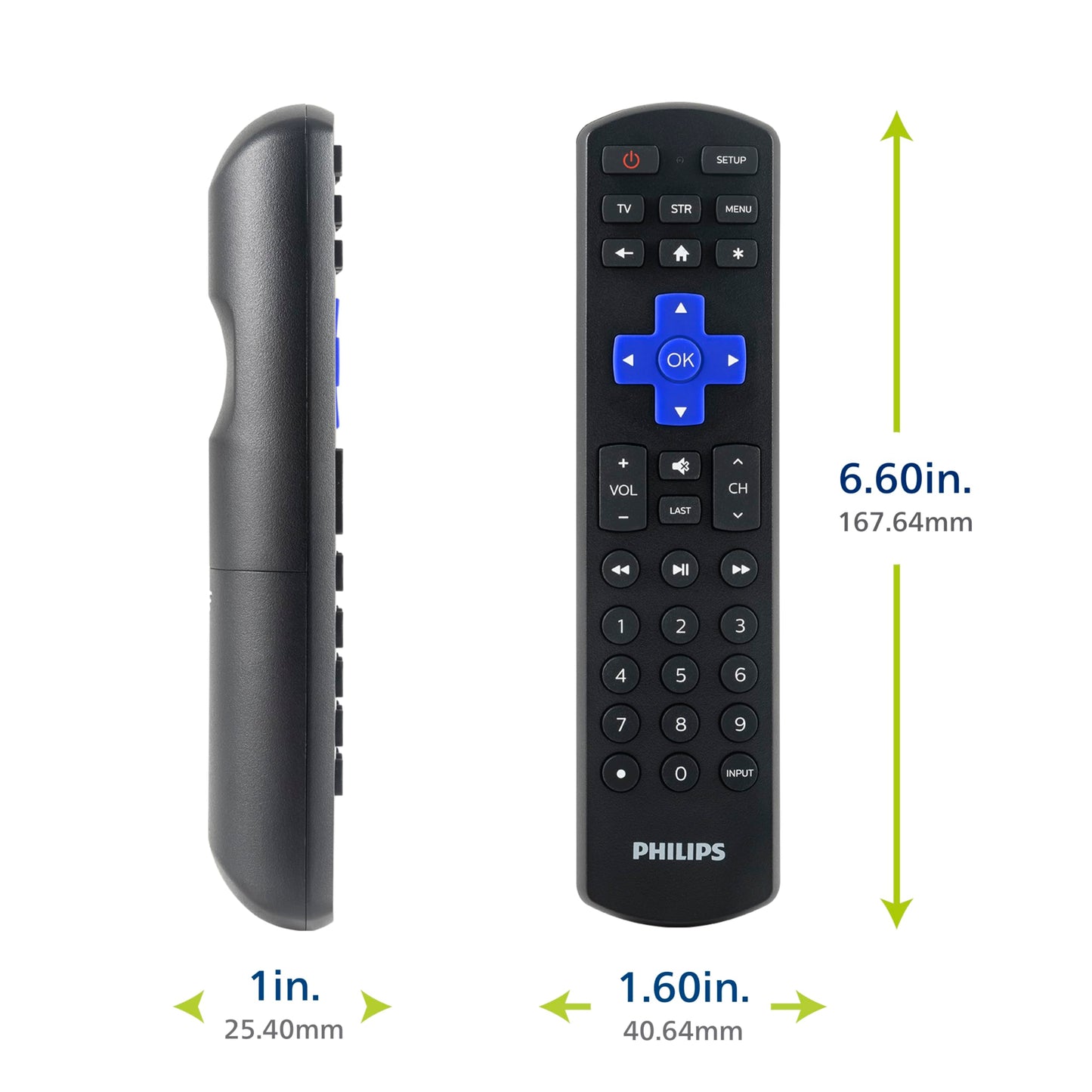 Philips Roku TV Remote Replacement, Compatible with Roku Philips TV, TCL/ONN/Hisense/Sharp/Element/Westinghouse, Roku Replacement Remote SRP6320R/27