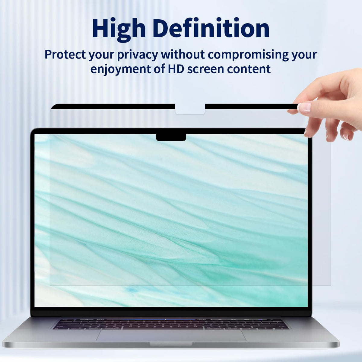 Magnetic Laptop Privacy Screen 16 Inch 16:10, Removable Matte Anti Glare Blue Light Filter - Computer Privacy Shield for 16" with 1920x1200 Resolution