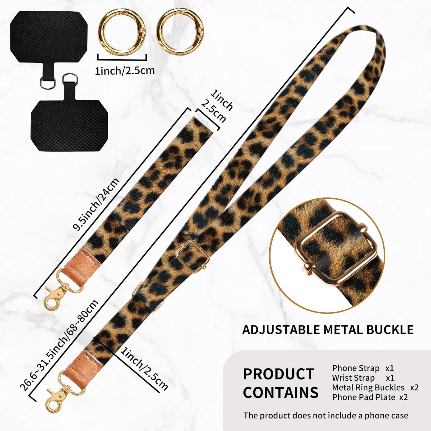 DARUIXZ Phone Lanyard Crossbody Wrist Strap, Universal Adjustable Neck Strap for Phone Case Keys ID Badges, Phone Accessories Travel Essential