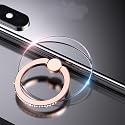 YINHEXI 2 Pcs Transparent Phone Ring Stand Holder Cell Phone Ring Holder Finger Grip 360 Degree Rotation (Rose Gold & Diamond-1)