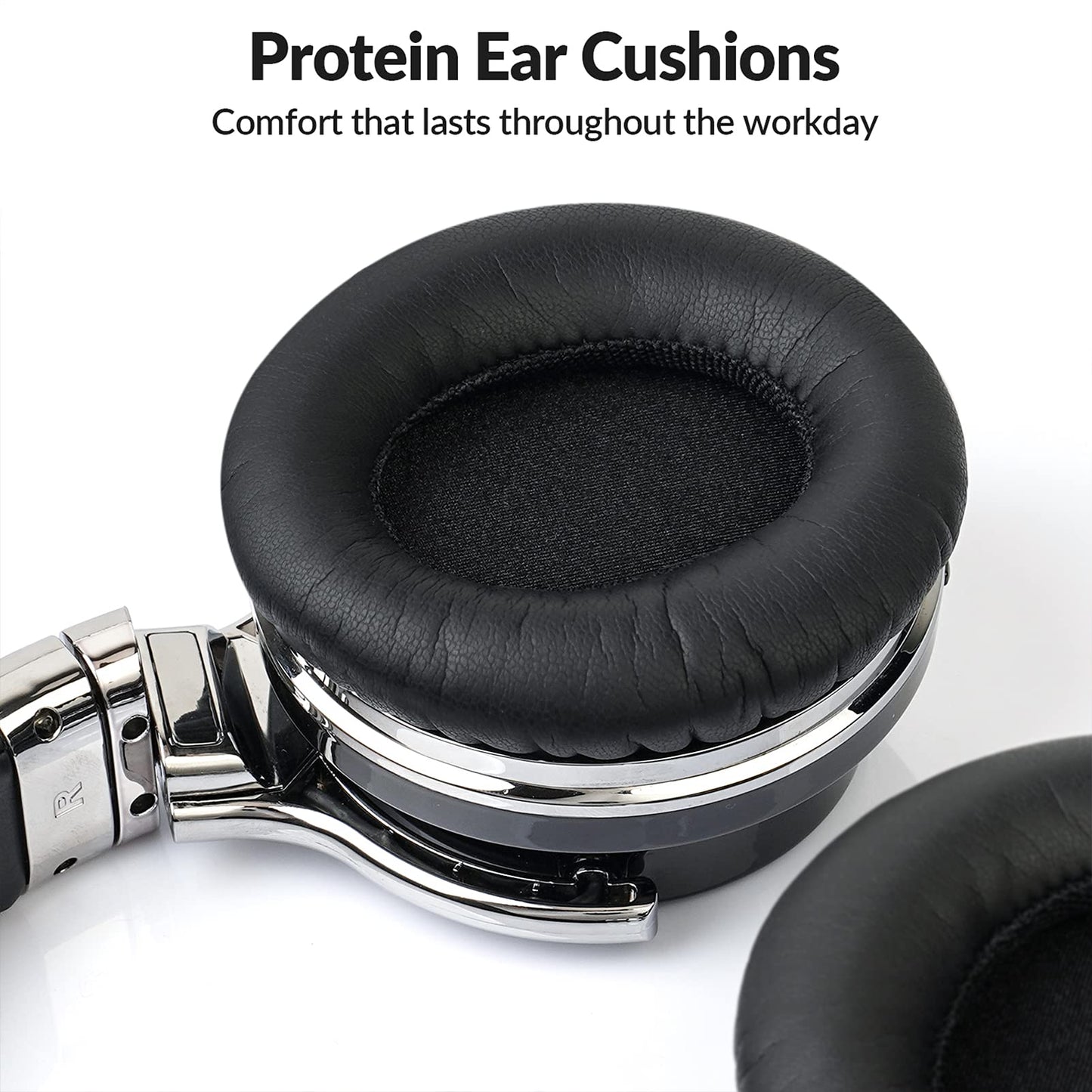 Silensys E7 Active Noise Cancelling Headphones Wireless Bluetooth Headphone with Microphone Deep Bass Over Ear, Comfortable Protein Earpads, 30 Hours…