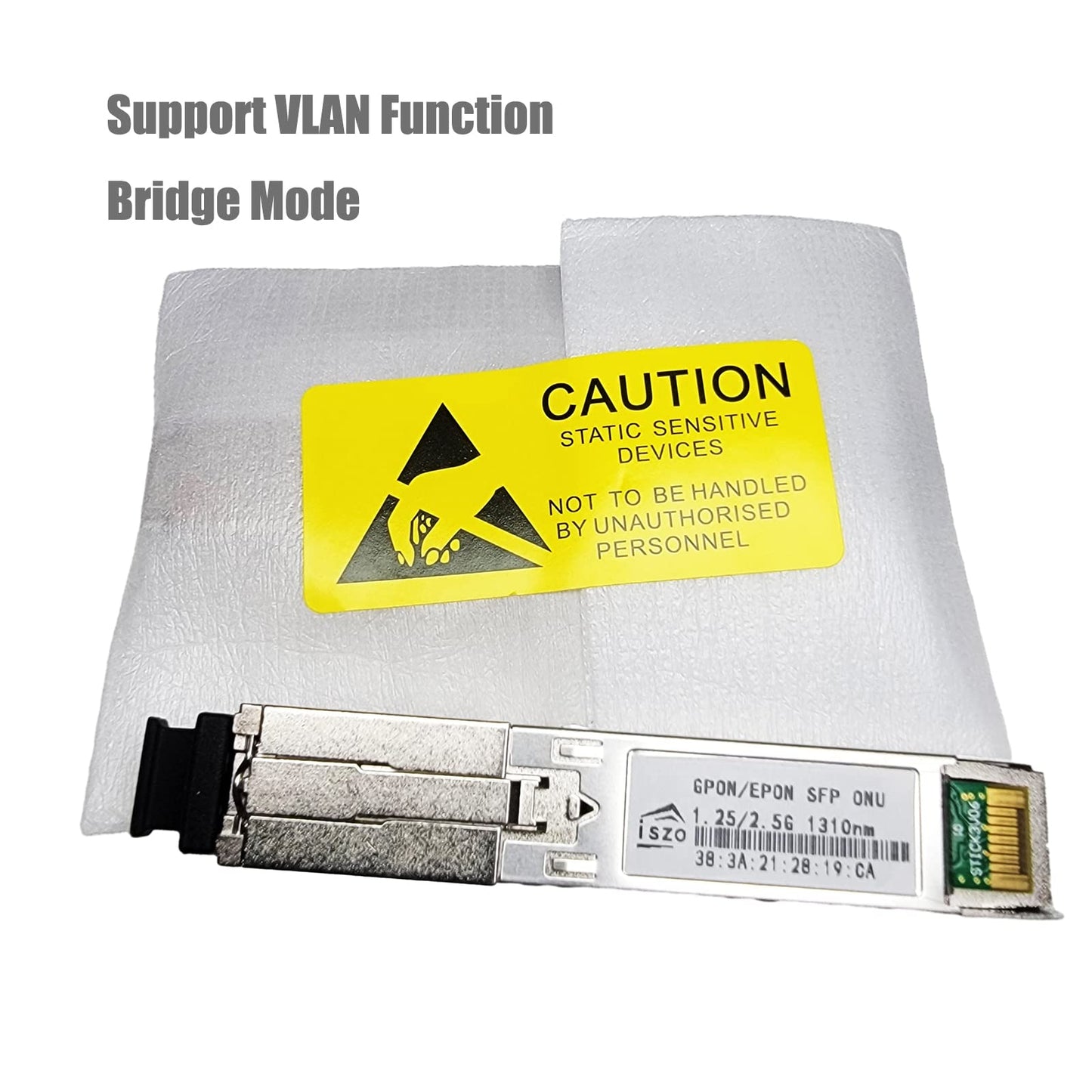 iszo 1.25G/2.5G XPON/GPON/EPON ONU,SFP Stick ONU, Support MAC SN LOID Modify,SFP Port,for Network Switch/Router/Media Converter,Optical Fiber Modem