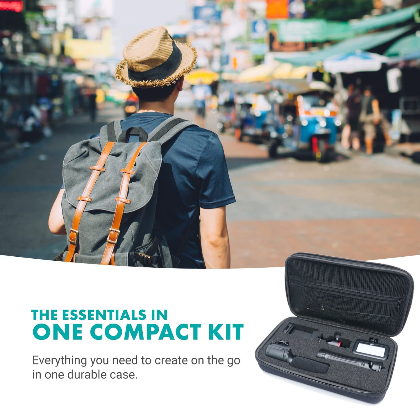 Movo uVlogger- Android/USB-C Compatible Vlogging Kit Smartphone Video Kit Accessories: Tripod, Mount, LED Light and Cellphone Shotgun Microphone