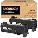 SINOPRINT Phaser 6500 WorkCentre 6505 Black Toner Cartridges Replacement 106R01597 for Xerox Phaser 6500 6500N 6500DN WorkCentre 6505 Printer (2 Packs